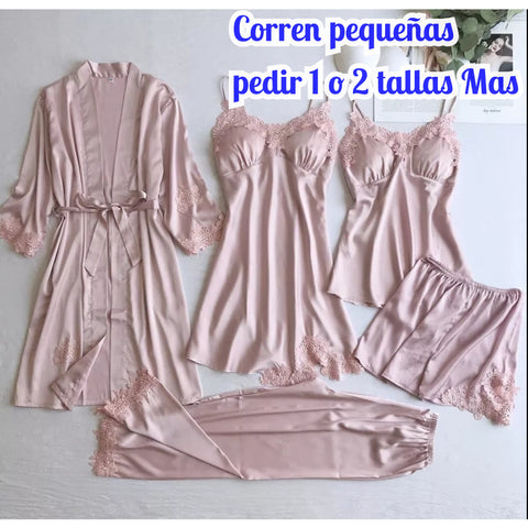 PIJAMAS DE SET DE 5 PIEZAS/ SET OF 5 PCS  Rosa/Rose