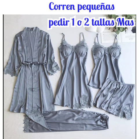 PIJAMAS SET OF 5PCS / SET DE 5 PIEZAS  Gris/Grey