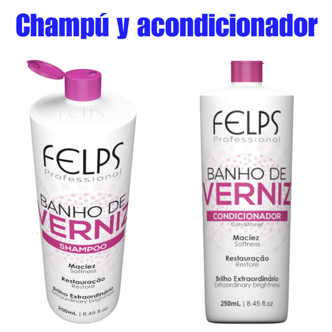Champú y acondicionador  Felps Intense Nail Polish Bath  Shine Home Care (250ml8.45oz)