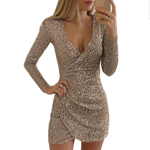 Vestido de ohuelas Dorado