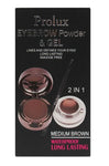 MEDIUM BROWN Prolux Waterproof Eyebrow Powder & Gel