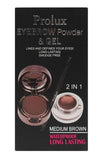 MEDIUM BROWN Prolux Waterproof Eyebrow Powder & Gel